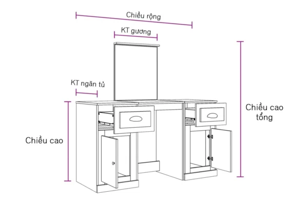 BÀN TRANG ĐIỂM - NỘI THẤT PASSION