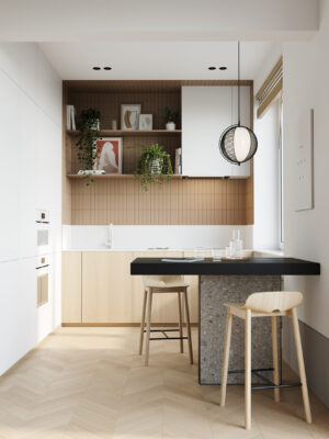 thi công nội thất căn hộ hiện đại 2 phòng ngủ - nội thất passion